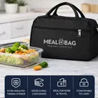 Lunch Meal Box Bag Insulated thermal Black