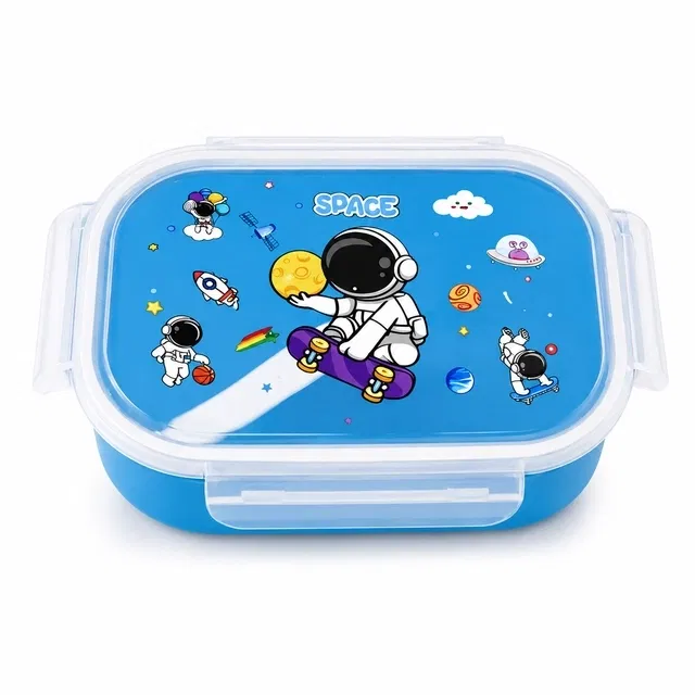 Kids Plastic Lunch Box Space