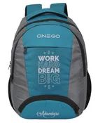 ONEGO Contemporary Laptop Backpack - Stylish Water-Resistant Backpack for College, Office, School, Travel & Outdoor Use (Z-114-Grey-BL-Adventure)