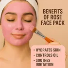 Rose Powder Face Pack With Gulab Jal & Applying Brush Pack Of 3