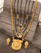 Combo of 4 Pcs Mangalsutras with Earrings Set for Women 