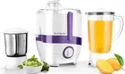 Longway Juicy 2J 600 W Juicer Mixer Grinder  (Juicy 2J | 2 Jars | White, Purple)