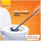 Gala Double Hockey Shape Toilet Cleaner Brush with Holder Stand, Toilet Cleaning Brush for Western and Indian Toilet, Bathroom Brush for Toilet Cleaning