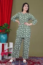 Rayon Top & Bottom Set for Women 