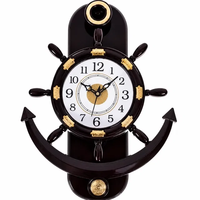 Pendulum Cherry Analog Wall Clock, Medium [11" × 11"], Plastic