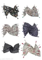 Poly Chiffon Printed Scarves for Women, Multicolor, Pack of 6