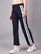 Cotton Colorblocked Trackpant for Women 