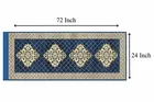 Alaqsa Graceful Bed runner 24x72 inch Blue Pack of 1