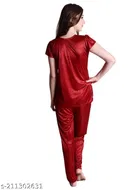 Satin Nightsuit Set for Women 