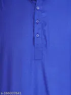 Cotton Blend Solid Short Kurta for Men 