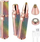 2-in-1 Painless Eyebrow & Nose Hair Remover with Light and Mini Hair Straightener 