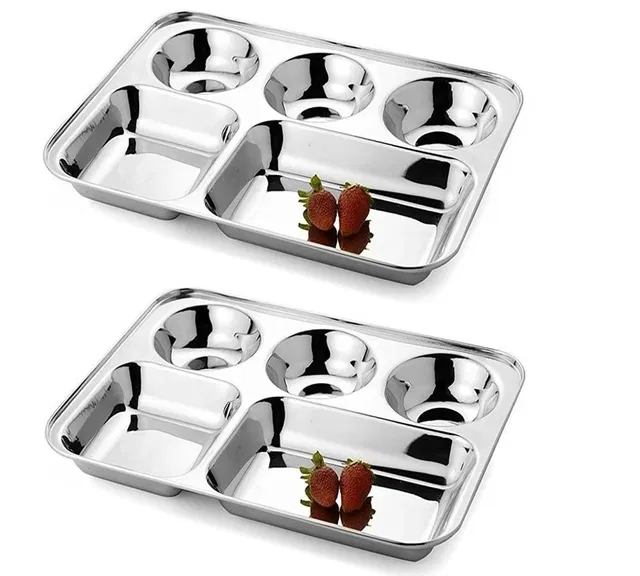 5 Partition Steel Plate, Pack Of 2