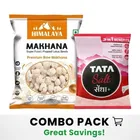 Budget | Himalaya Makhana (3+ Suta) 250 g + Tata Sendha Salt 1 Kg