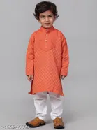 Cotton Blend Kurta with Pyjamas for Boys 