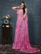 Georgette Printed Saree for Women 