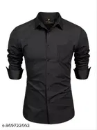 Solid Cotton Blend Shirt Fabric for Men 