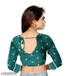 Silk Printed Saree for Women, Blue 
