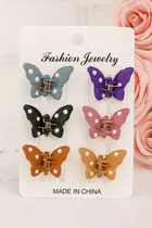 Women's Butterfly Mini Hair Claw Clip Set 