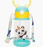 Plastic Water Bottle with Sipper for Kids (Multicolor, 600 ml)