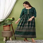Rayon Printed Anarkali Kurti for Women 