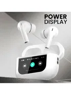 TecSox ALPHA Bluetooth Earbuds with Smartwatch on Display -White