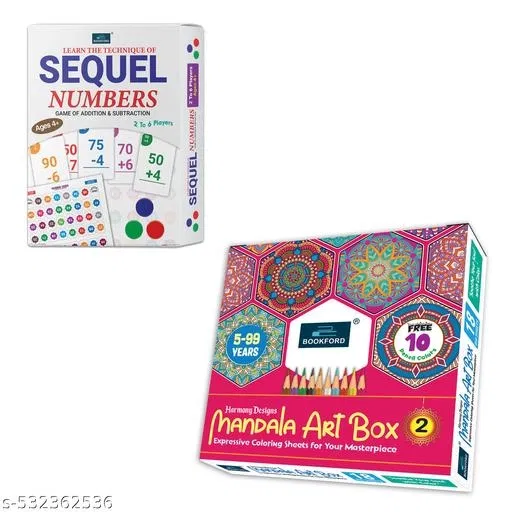 Harmony Mandala Boxx Part 2 + Learning the Technique of Sequel Numbers – Fun number patterns meet relaxing mandalas for a joyful, brain-boosting activity set!