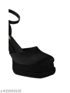 Solid Suede Block Open Toe Heels for Kids 
