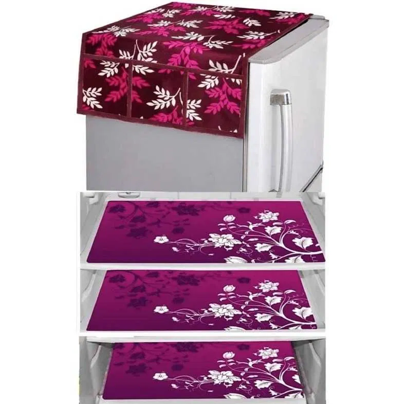 Refrigerator Covers (Maroon) (A-136)