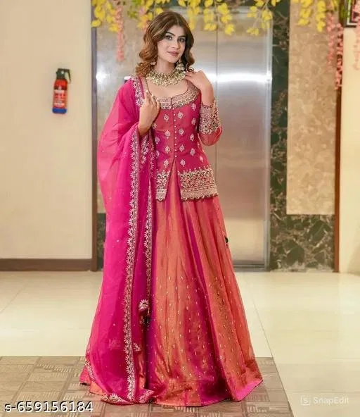 Kurta Set for Women (Pink, 4XL)