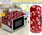 KANUSHI Industries® Microwave / Oven Top Cover With 4 Utility Pockets + 1 Pc Handle Cover 