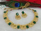 Brass Necklace with Earrings for Women 