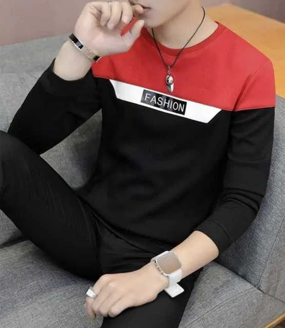 Best Hot Selling Cotton Blend Full Sleeves T-Shirt For Men (Multicolor, M) (R-130)