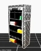 6 Layer Plastic Collapsible Shoe Racks 