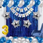 3rd Happy Birthday Balloon Decoration Kit, Blue, Set of 1
