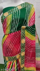 Georgette Self-Design Saree for Women 