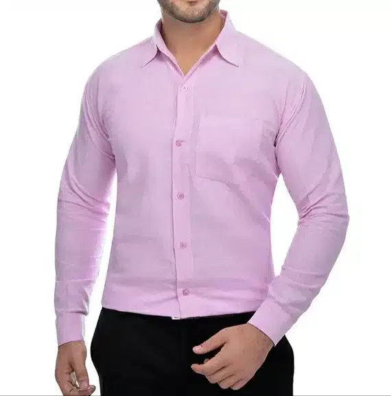 Exclusive Long Sleeves Shirt for Men (Pink, M) (JME-73)