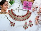 Mehandi Finish Enchanting Golden Rainbow Diamond Choker Set for Women 