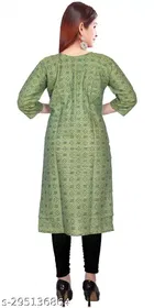 Cotton Blend Printed Kurti for Women 
