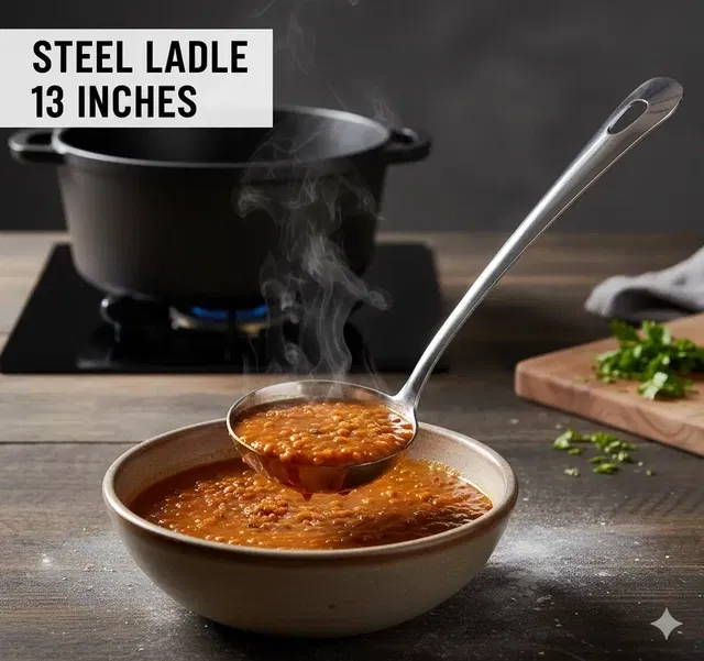 JENSON Steel Ladle (3 Inches, Pack of 1)