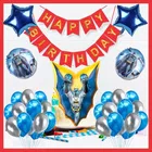 Bat Man Theme Birthday Decoration,Red,Set Of 1