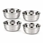 SimpleHome Silver Touch Steel Dessert Bowl 350ml Combo Set of 4