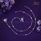Brass Silver Plated Anklet for Women (Silver, Set of 1)