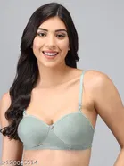 Cotton Blend Solid Padded Bra for Women 