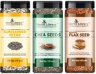 Herbs Library Sunflower Seeds, Chia Seeds and Roasted Flax Seeds 