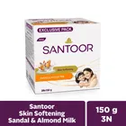 Santoor Sandal & Almond Milk Skin Softing Soap 3X150 g 