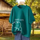 Cotton Blend Printed T-Shirt for Women, Green 