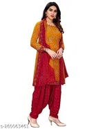 Bandhani Printed Crepe Suits & Dress Materials for Women 