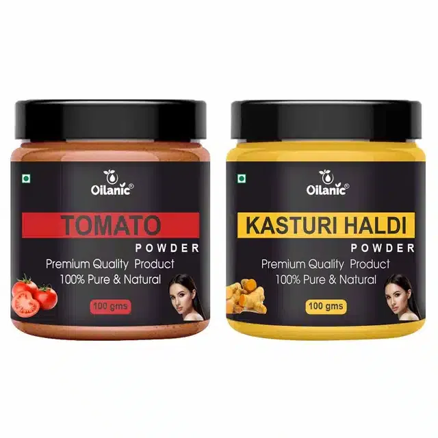 Natural Tomato & Kasturi Haldi Powder for Skin & Hair (Pack of 2, 100 g)