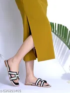 Solid Synthetic Flat Sandals for Women 