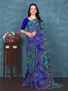 Georgette Printed Saree for Women 